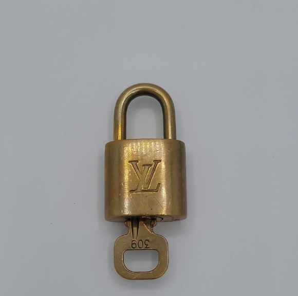 Louis Vuitton Gold Brass LOCK & KEY #309 - Picture 1 of 9